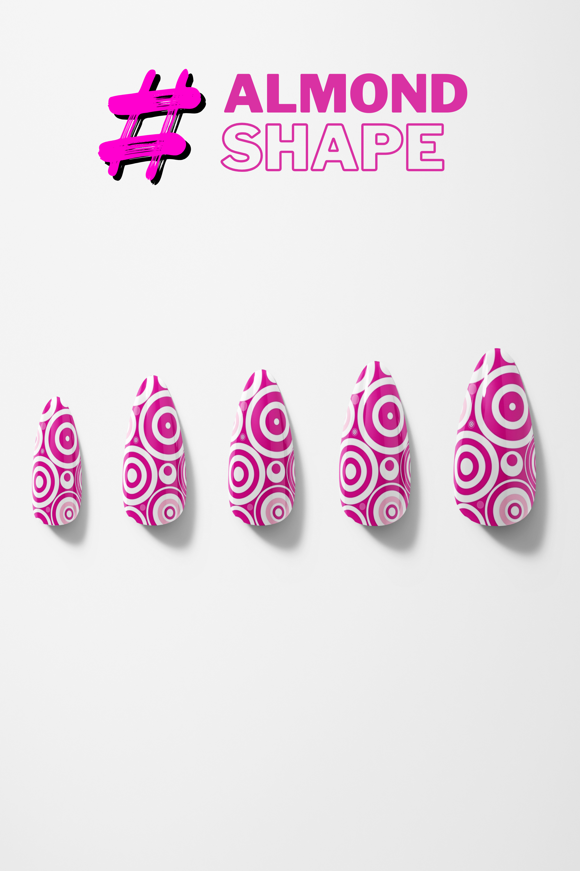 Pink Pop Circles – Premium Press-On Nails
