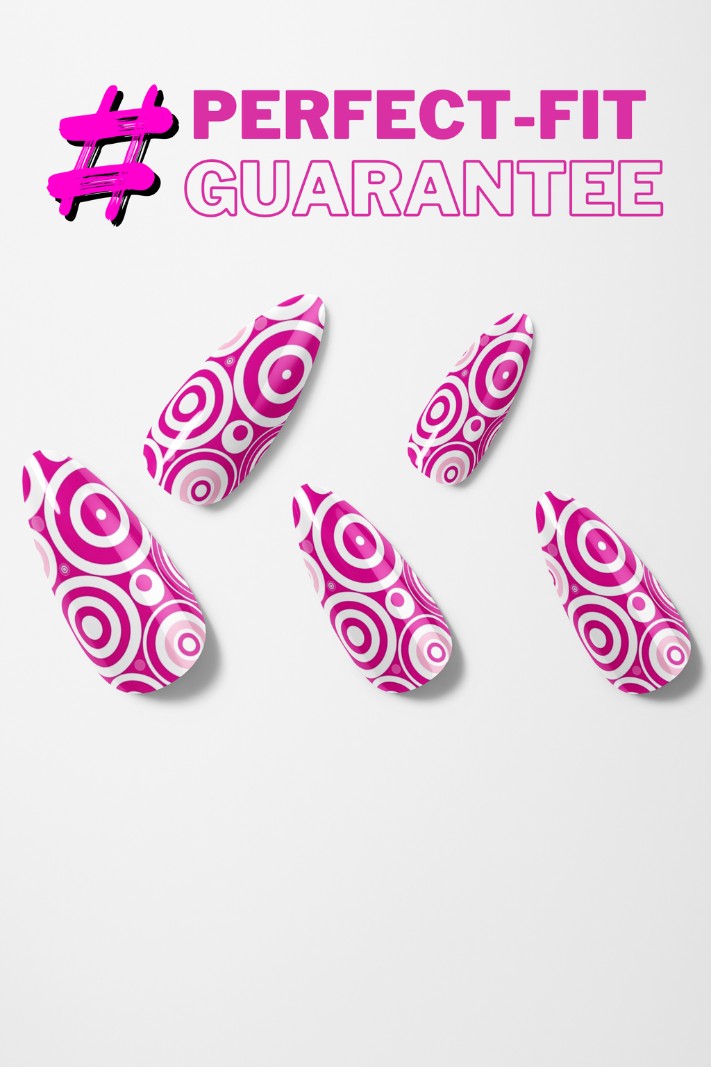 Pink Pop Circles – Premium Press-On Nails