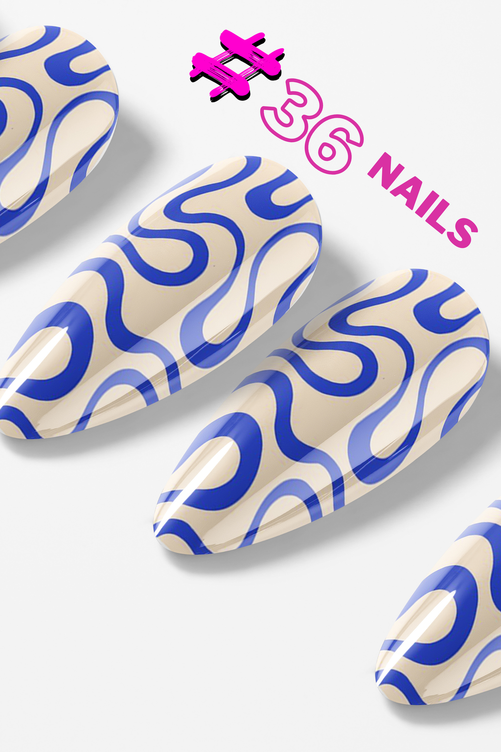 Blue Wave Flow – Premium Press-On Nails