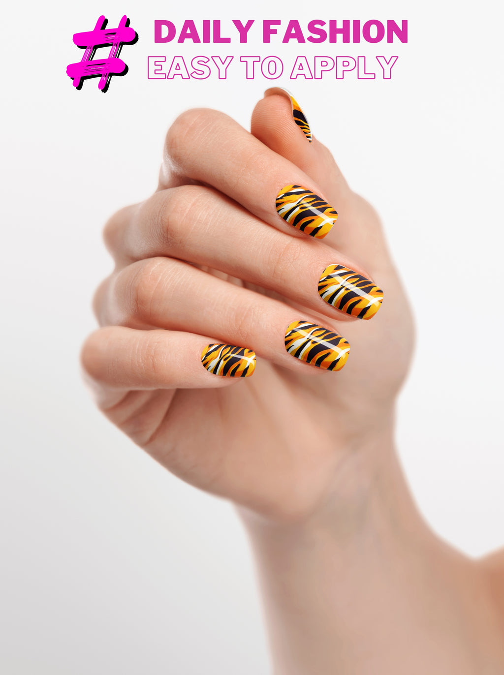 Golden Tiger – Premium Press-On Nails