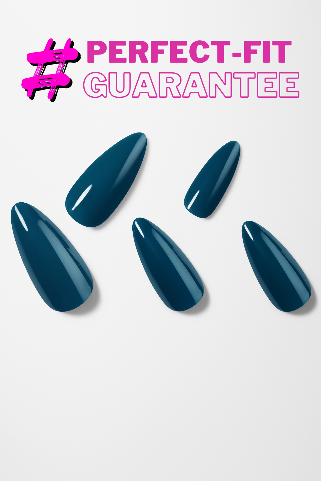 Midnight Teal – Premium Press-On Nails