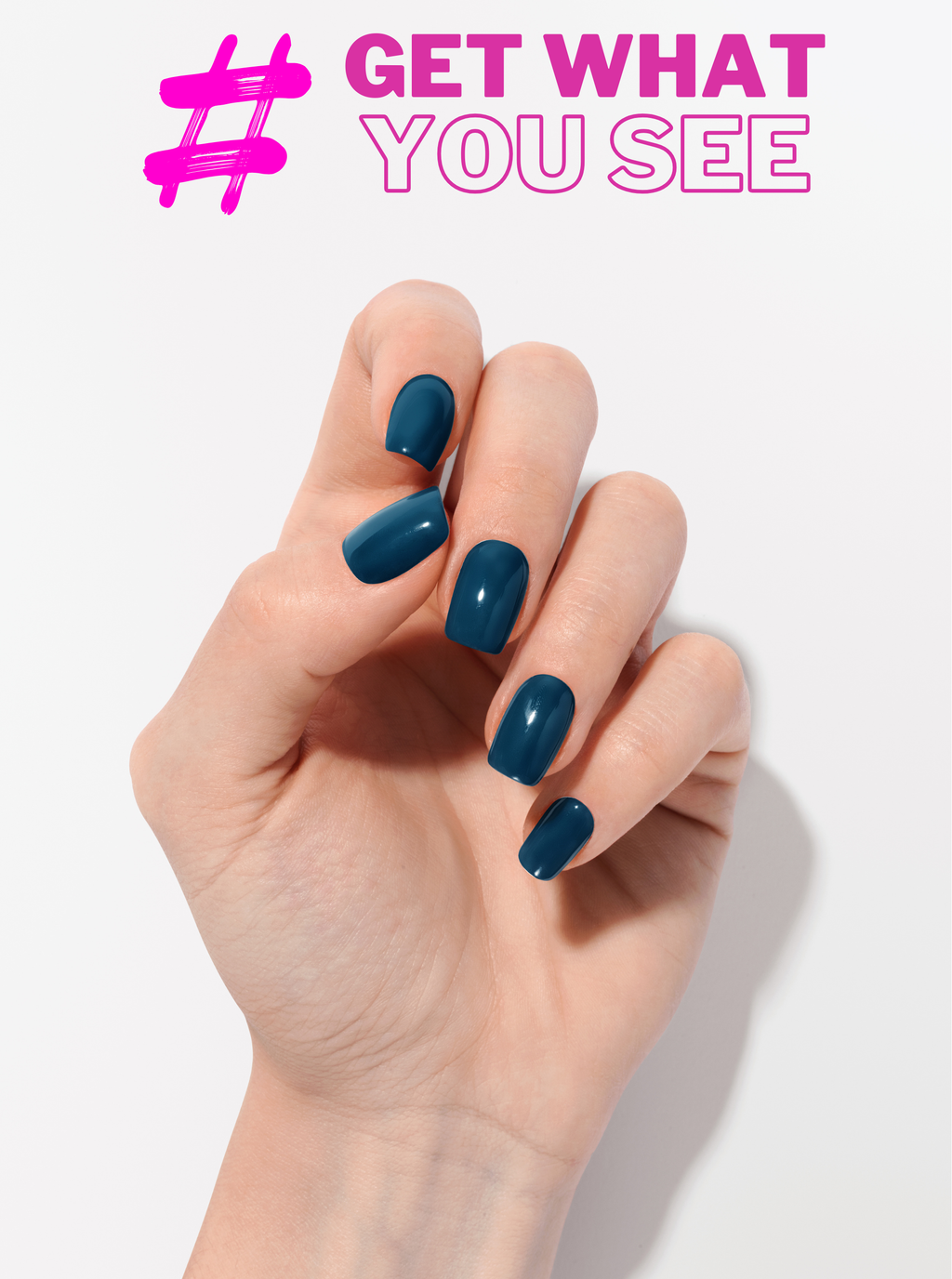 Midnight Teal – Premium Press-On Nails
