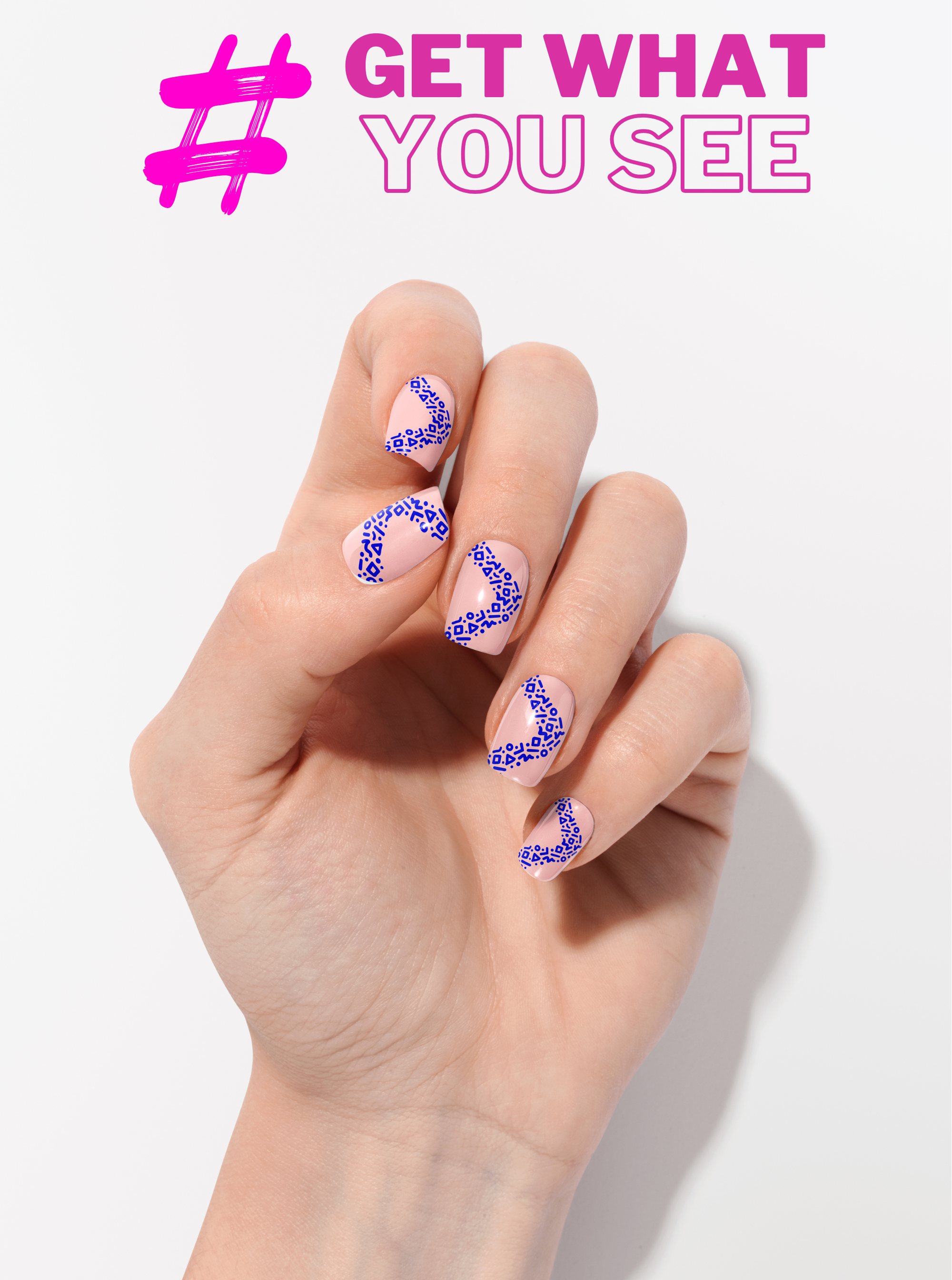 Electric Geo Pop – Premium Press-On Nails