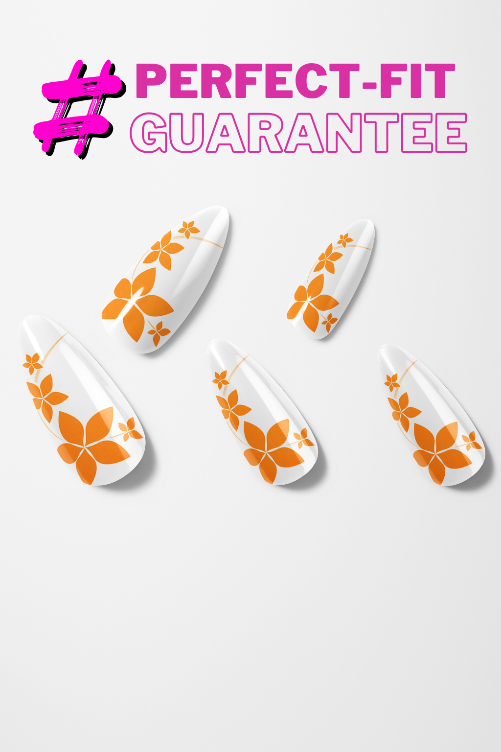 Amber Blossom Trail – Premium Press-On Nails