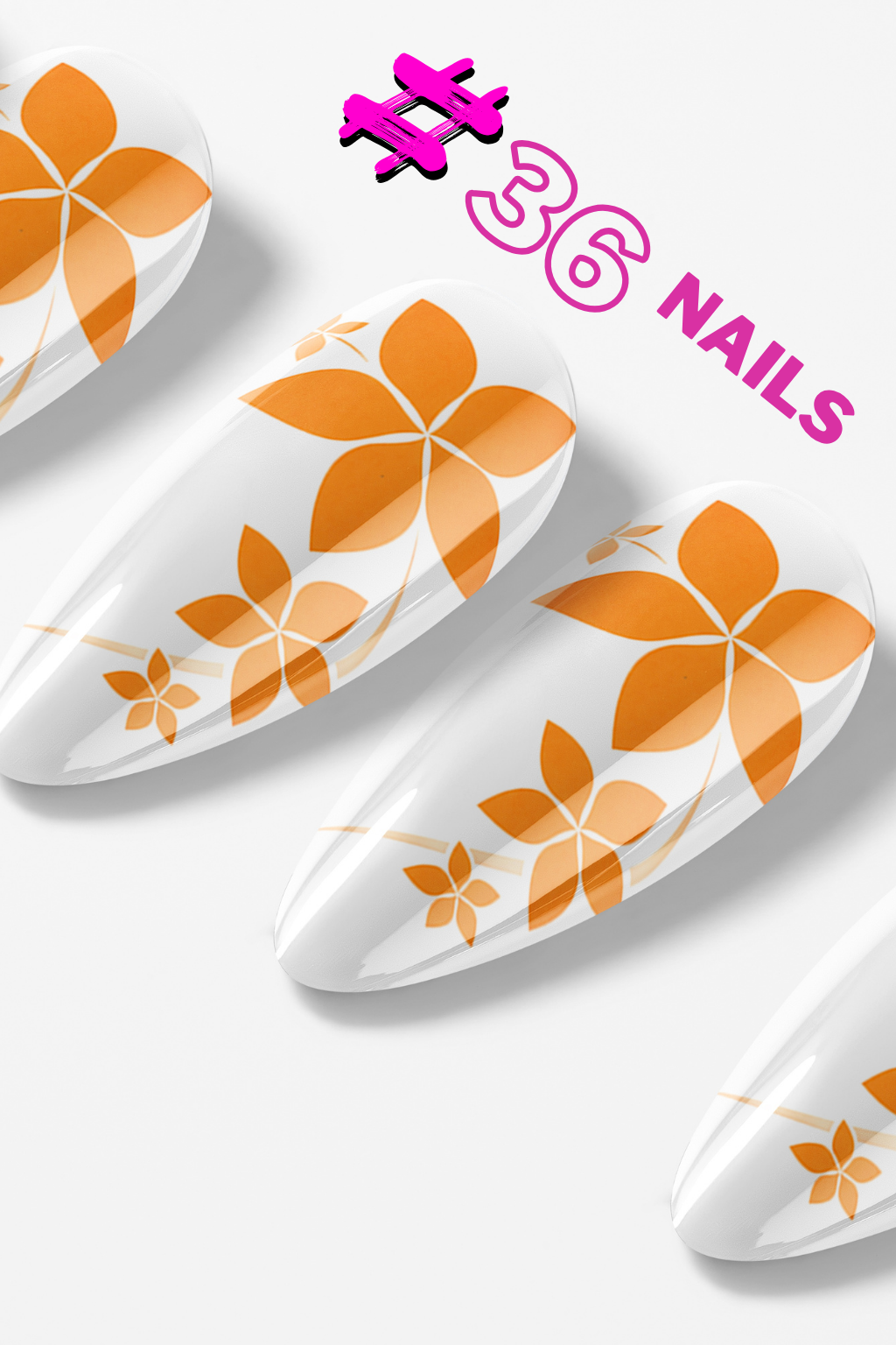 Amber Blossom Trail – Premium Press-On Nails