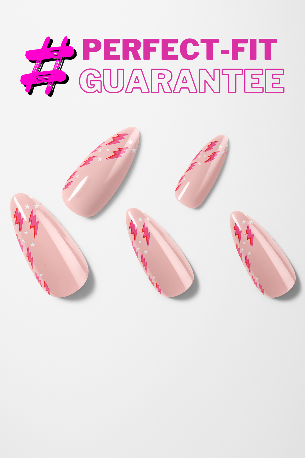 Blush Thunder – Premium Press-On Nails