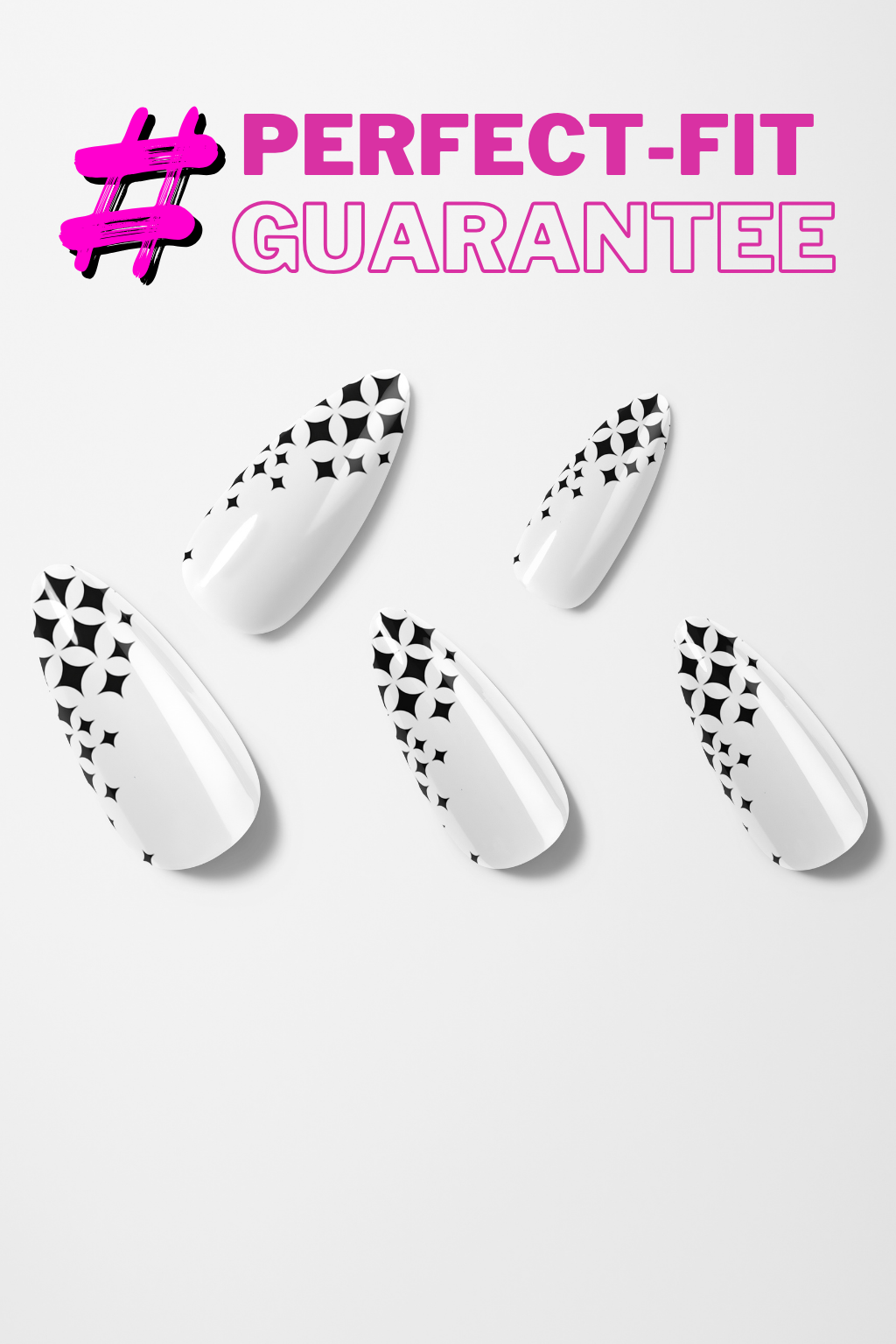 Midnight Geometry – Premium Press-On Nails