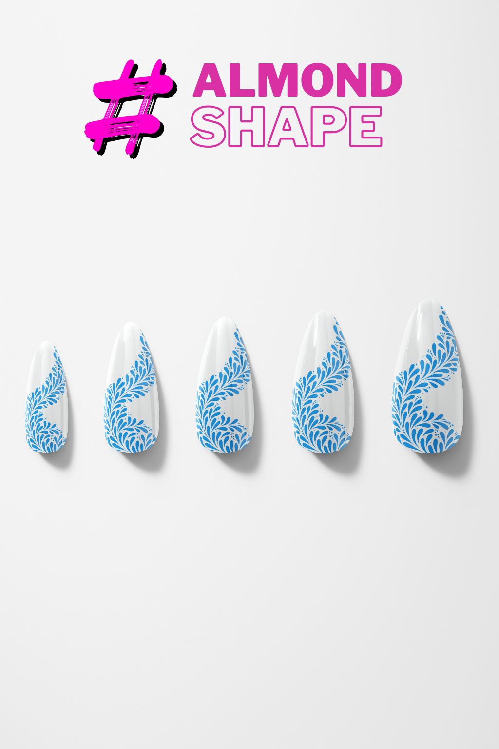 Azure Leaf Flow – Premium Press-On Nails