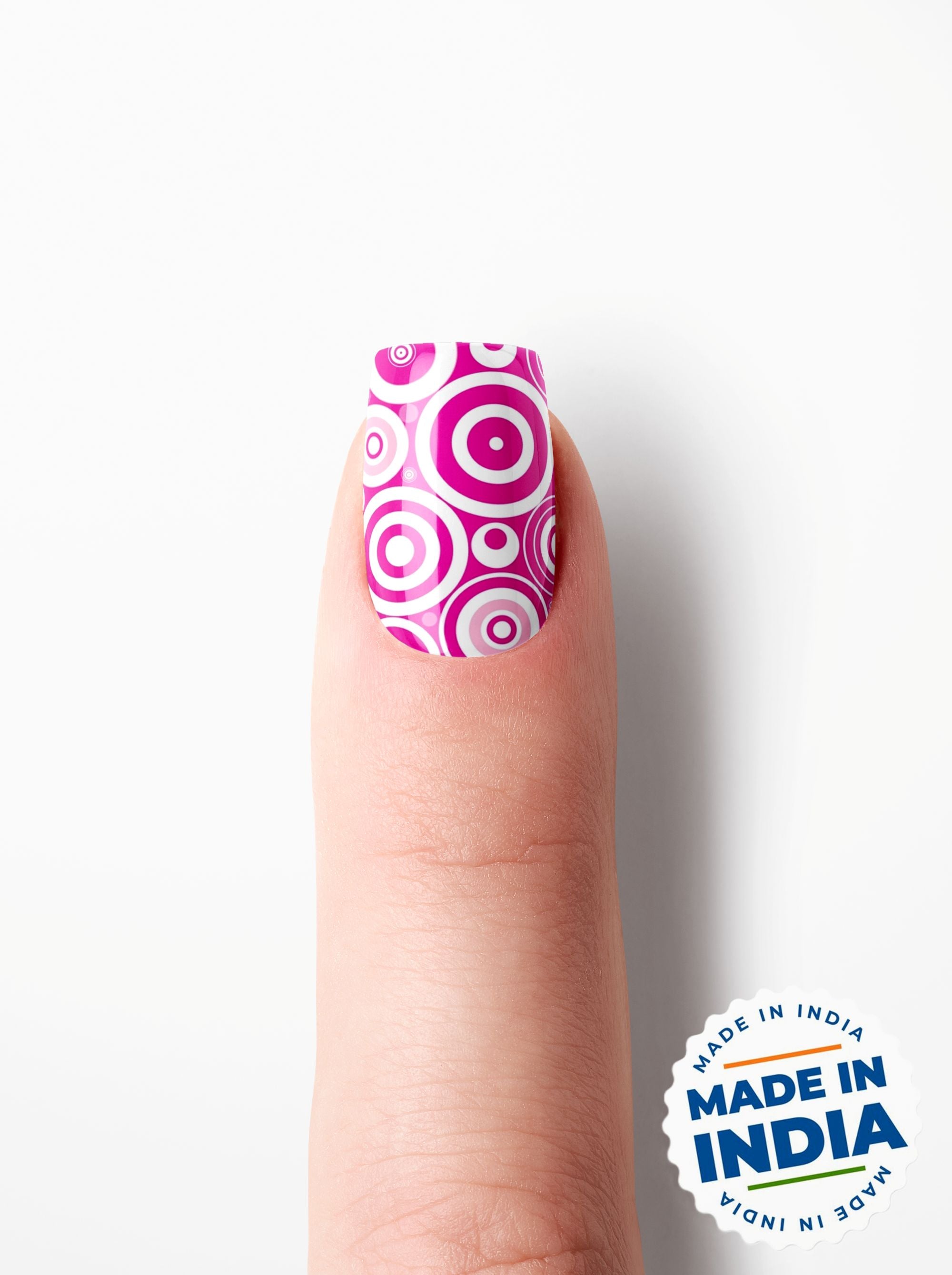 Pink Pop Circles – Premium Press-On Nails