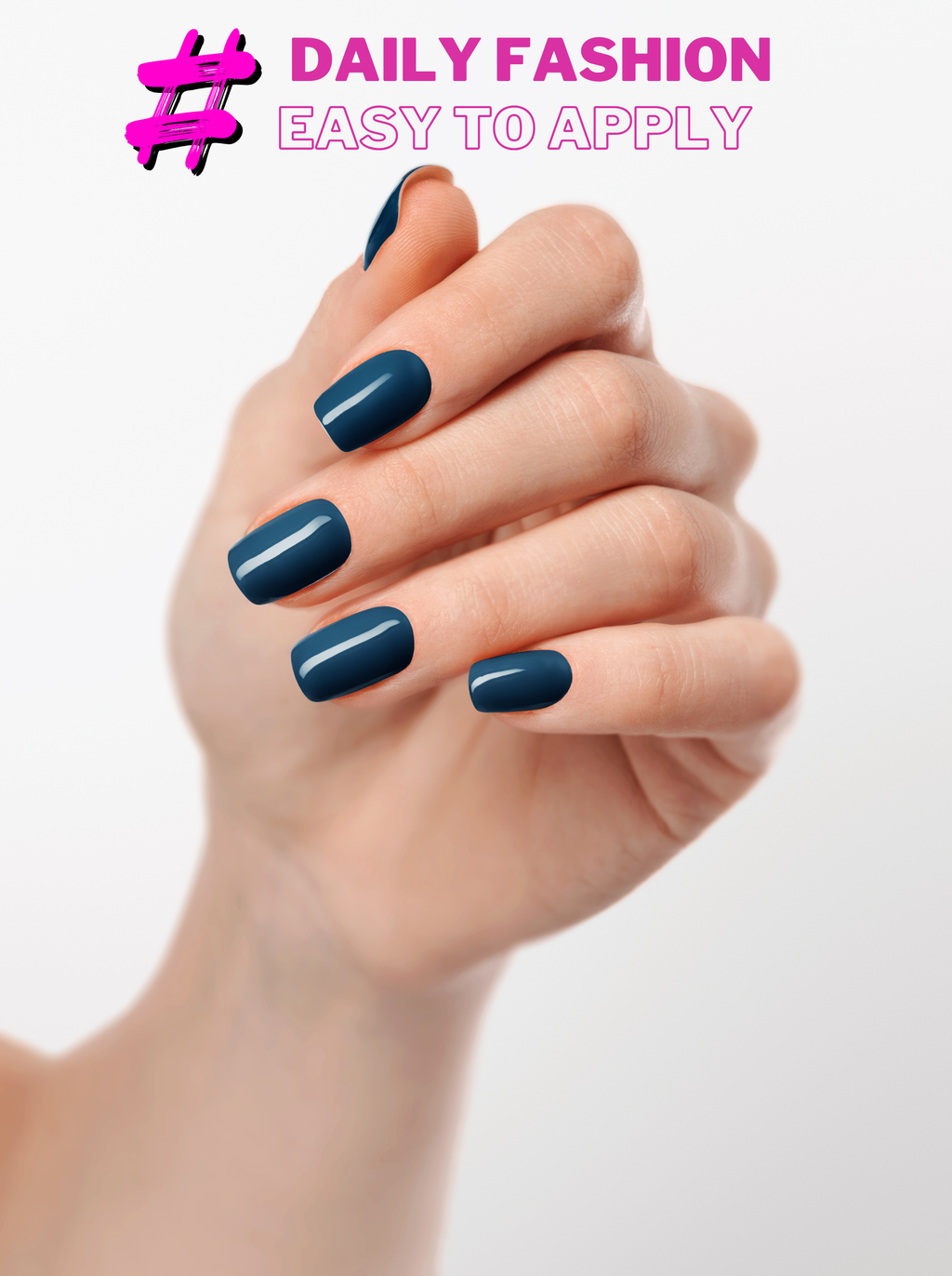 Midnight Teal – Premium Press-On Nails