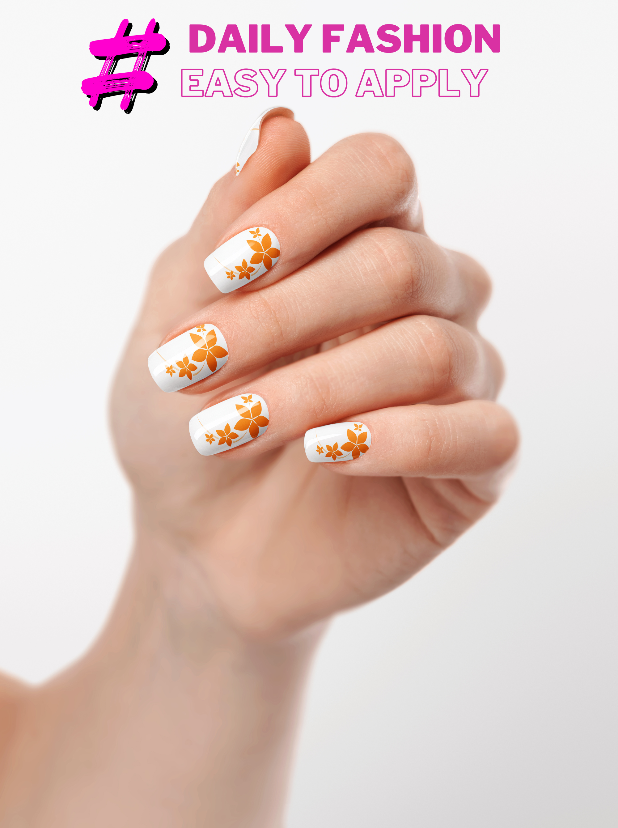 Amber Blossom Trail – Premium Press-On Nails