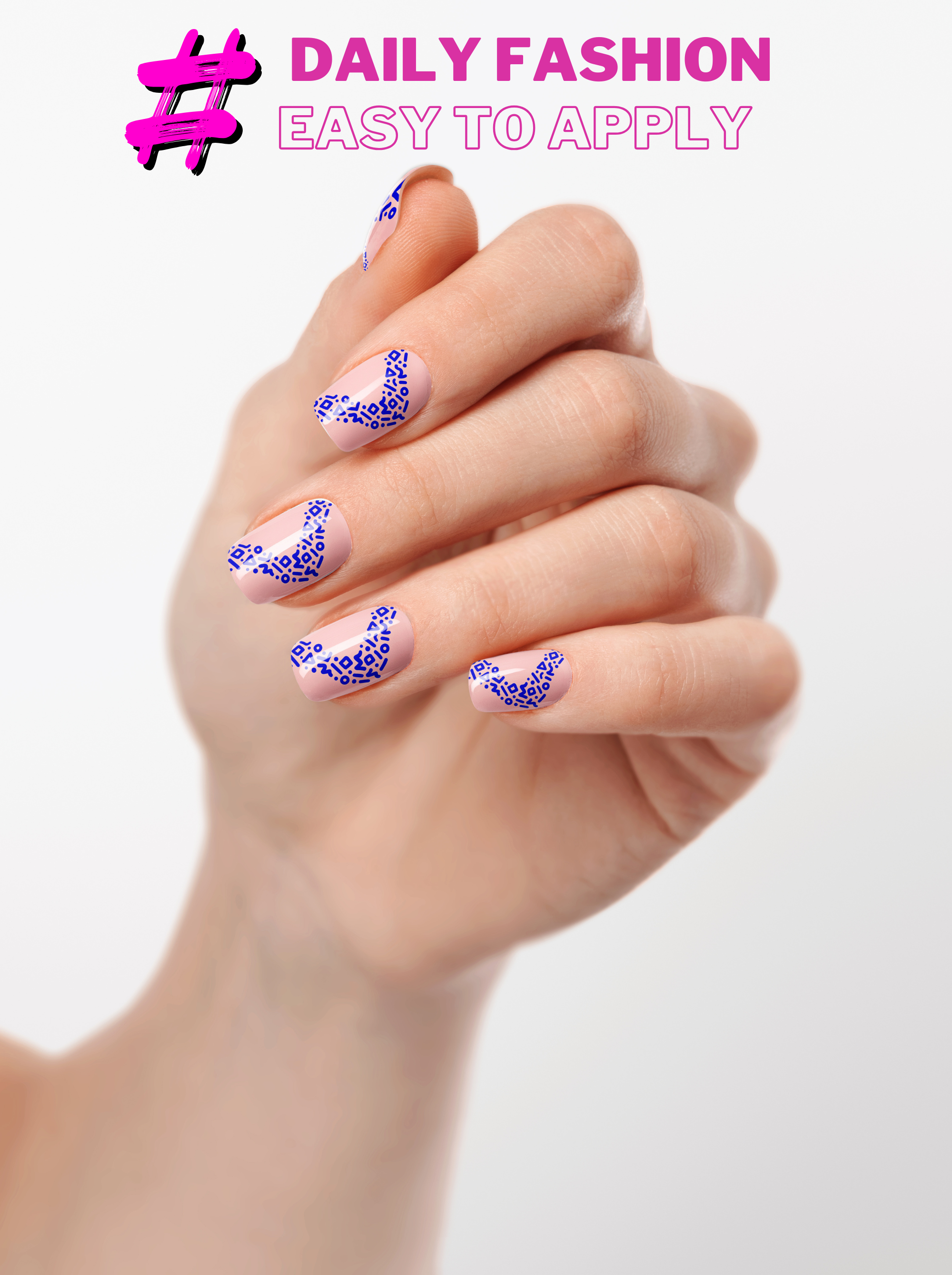 Electric Geo Pop – Premium Press-On Nails