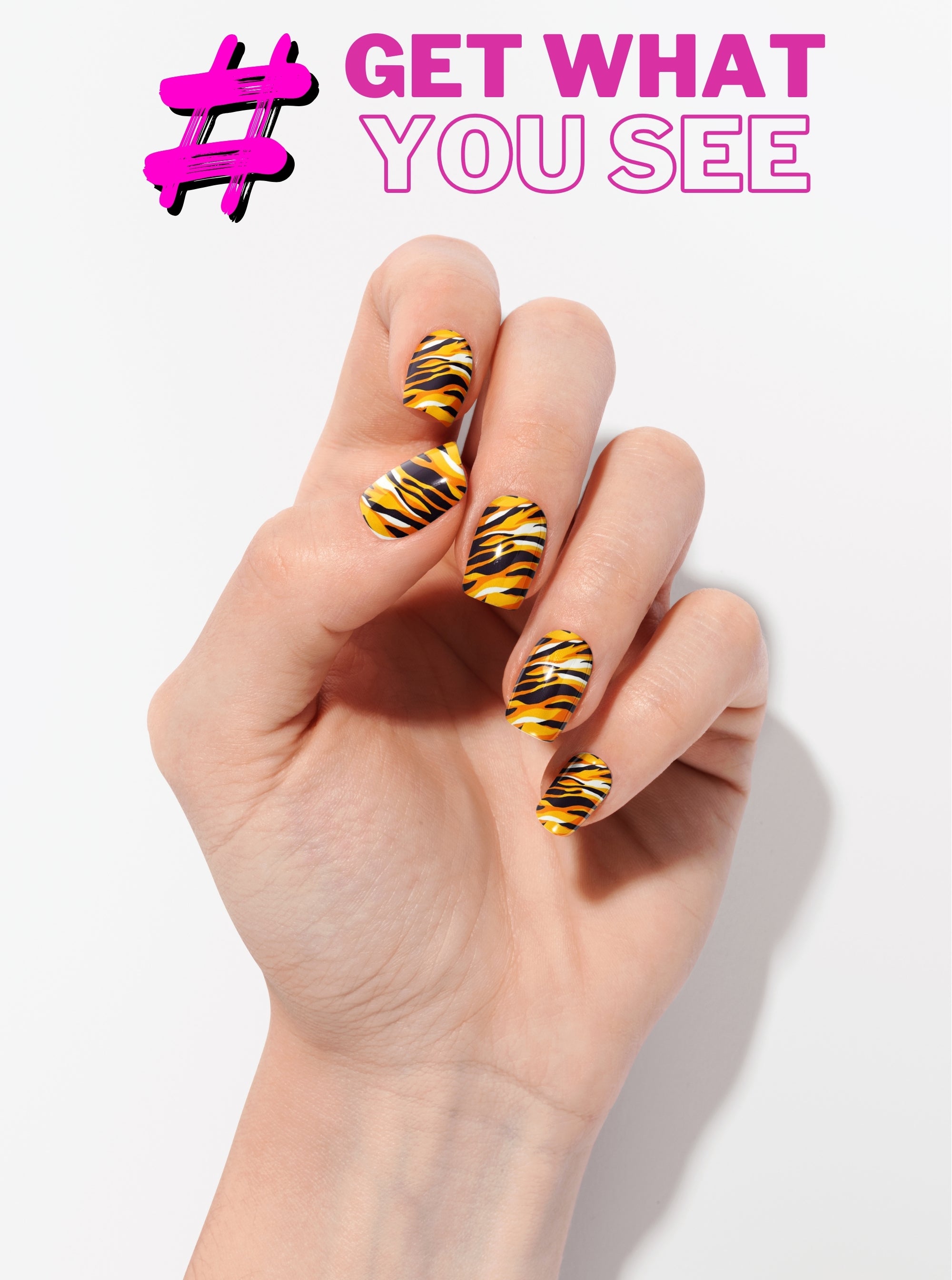 Golden Tiger – Premium Press-On Nails