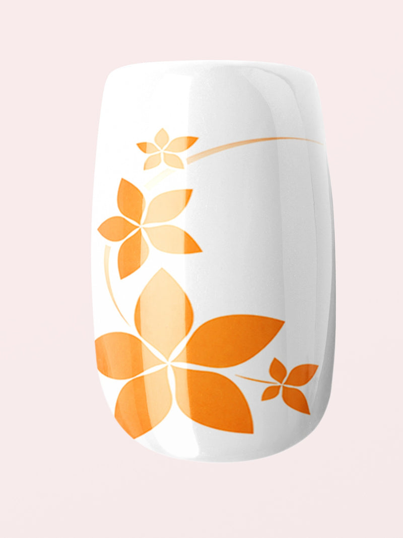 Amber Blossom Trail – Premium Press-On Nails
