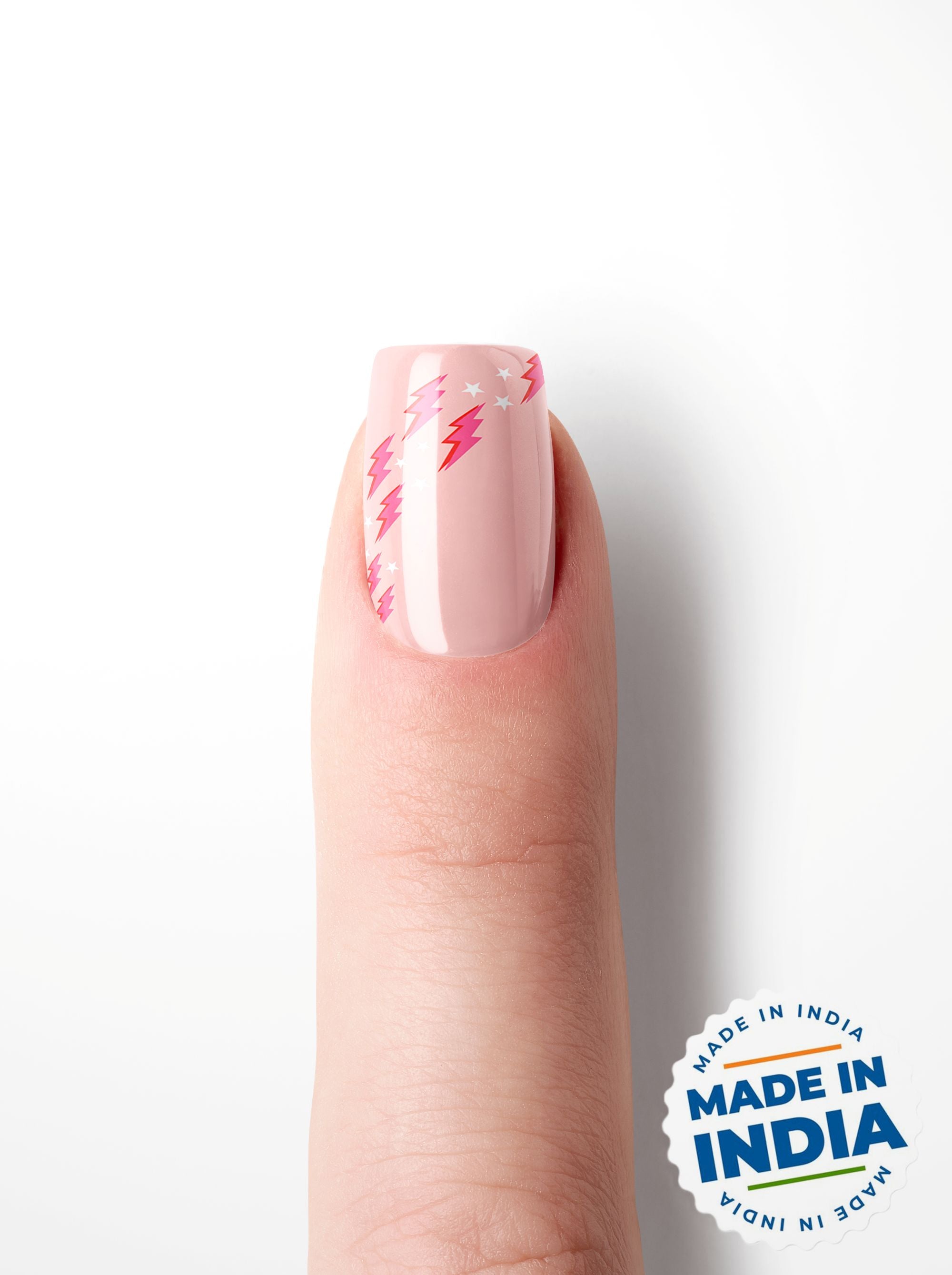 Blush Thunder – Premium Press-On Nails