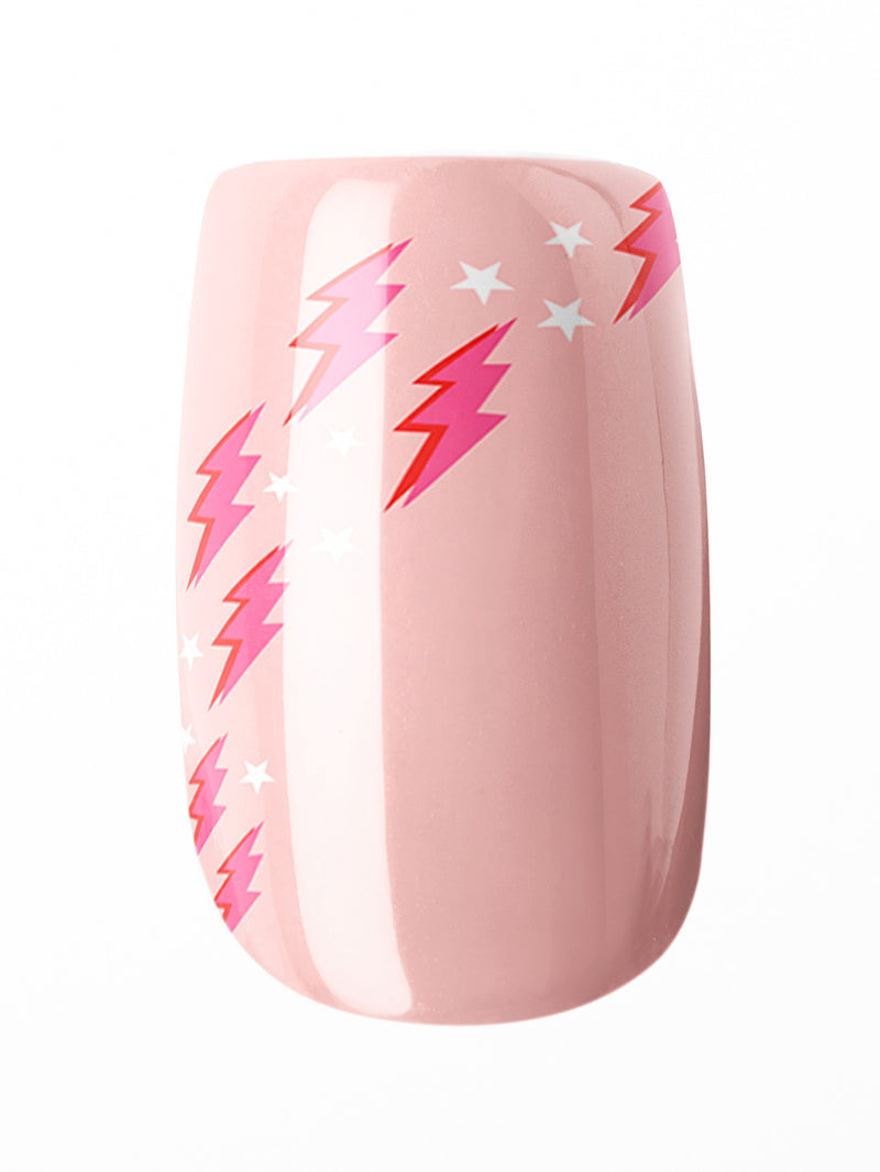 Blush Thunder – Premium Press-On Nails