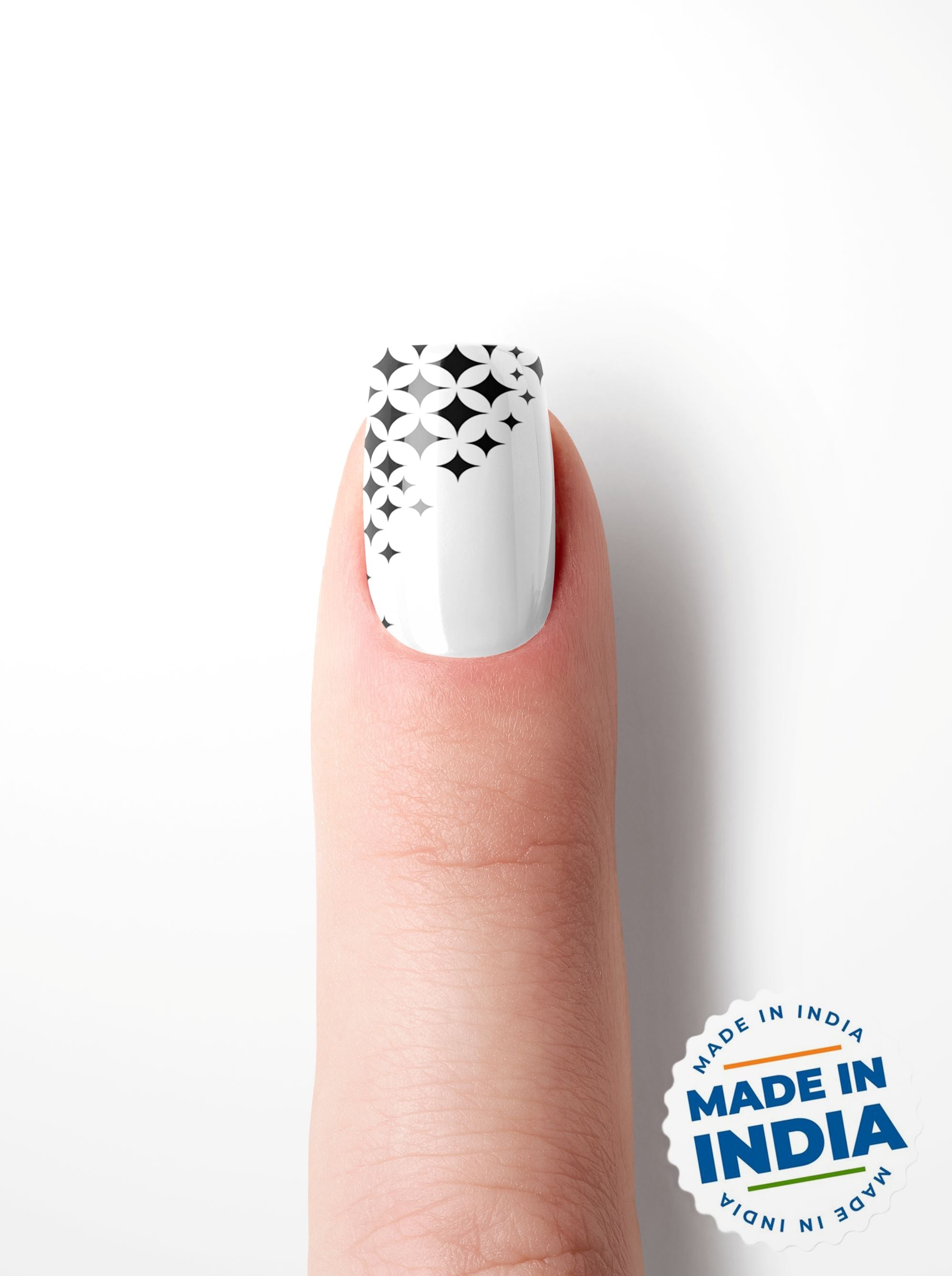 Midnight Geometry – Premium Press-On Nails