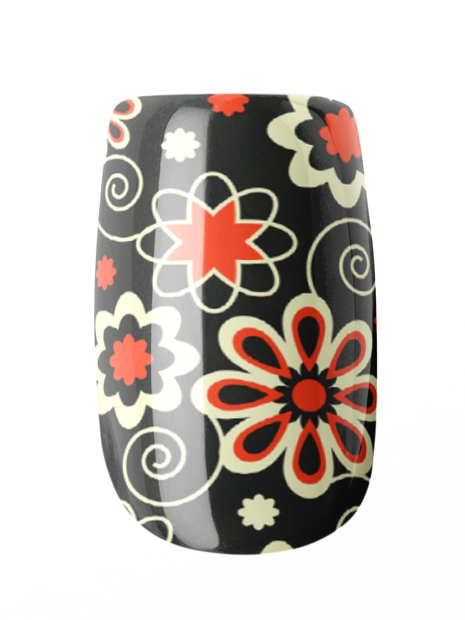 Midnight Floral – Premium Press-On Nails