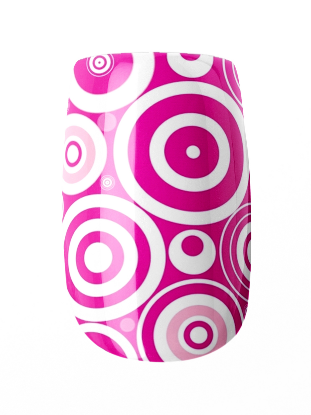 Pink Pop Circles – Premium Press-On Nails