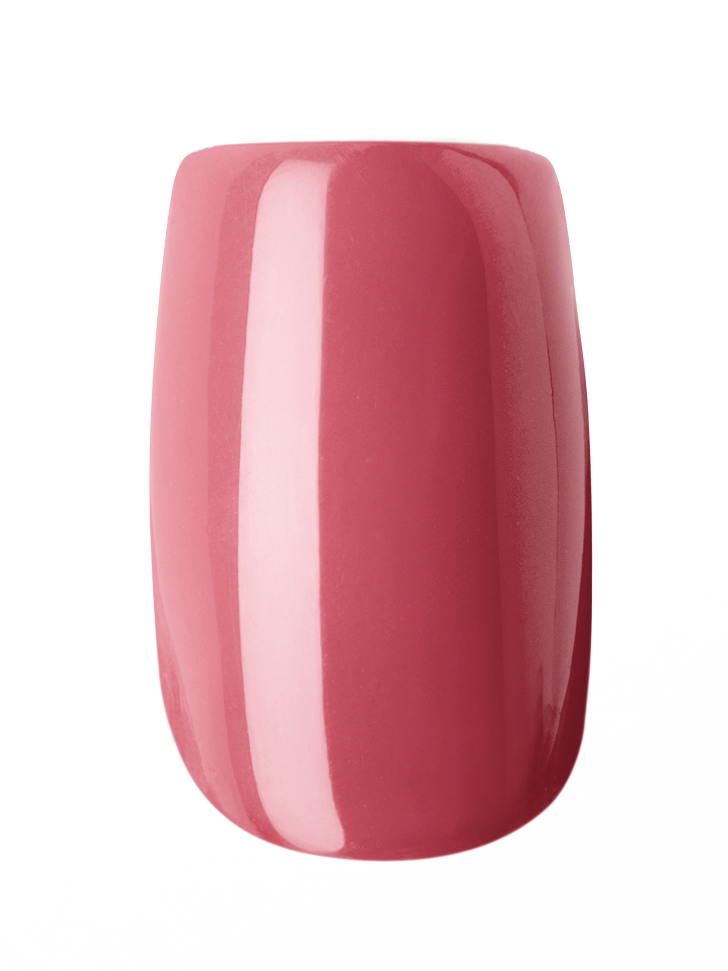 Pink cylindrical object on a white background