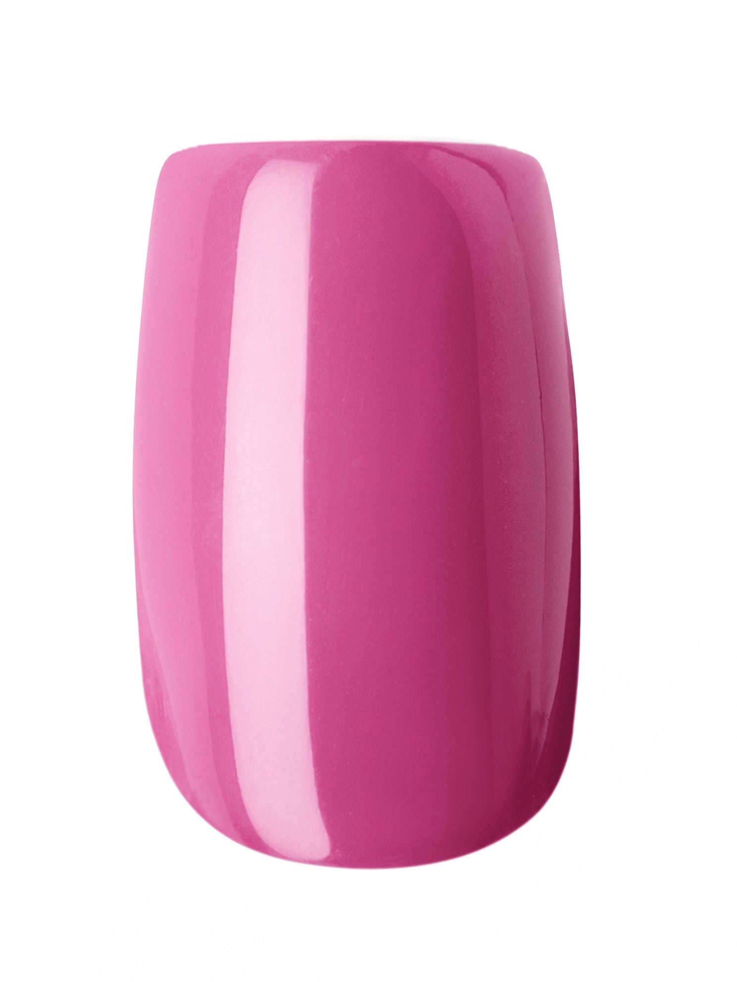 Pink cylindrical object on a white background